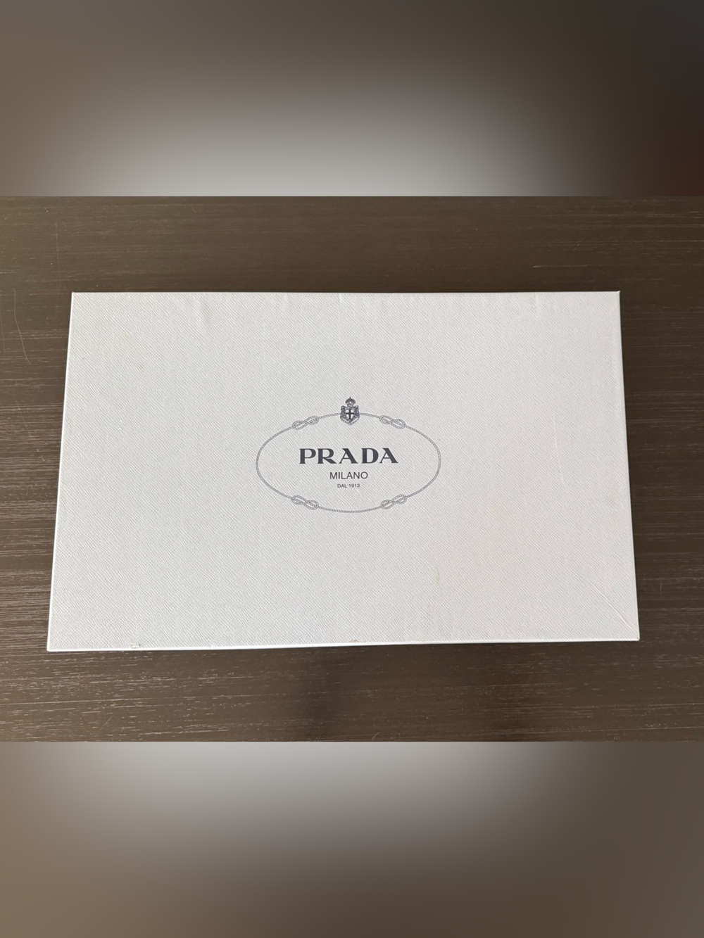 Prada Light Blue Box with Gray Logo